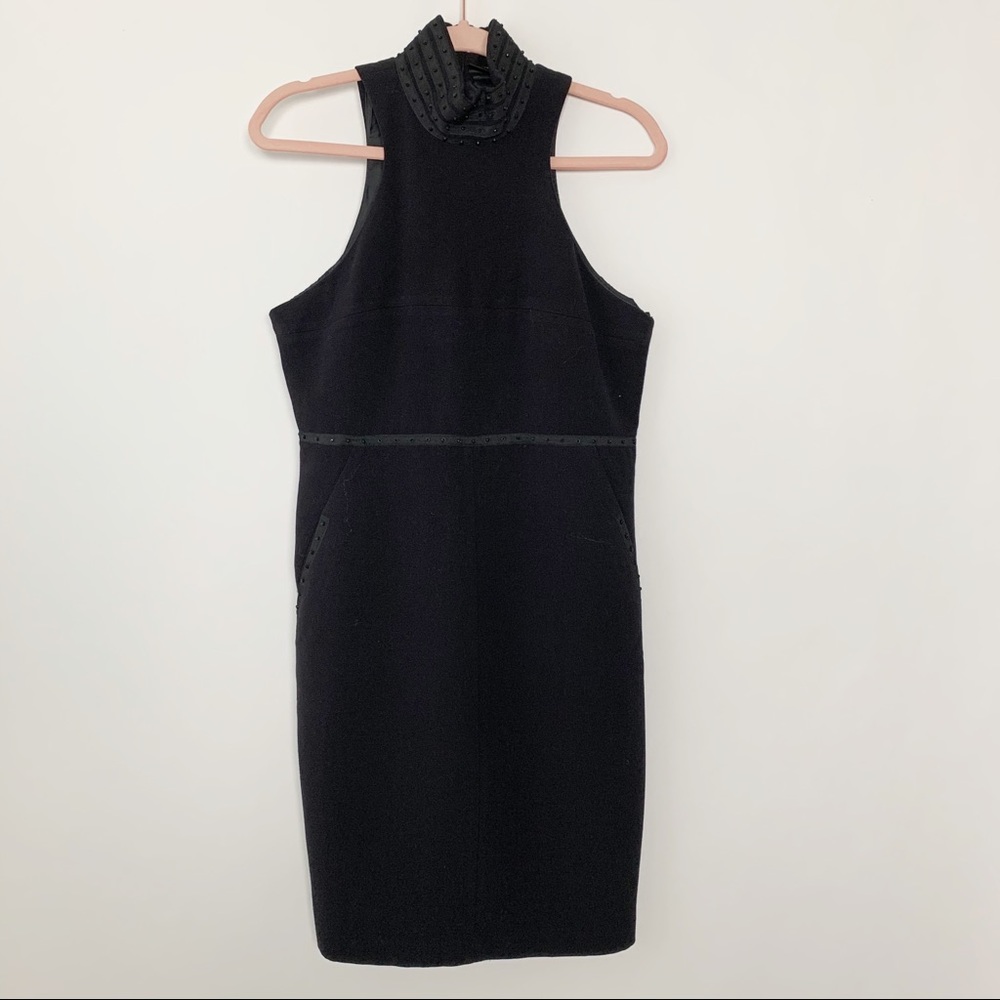 Karl Lagerfeld Black Studded Halter Dress 8 #4680 - Picture 1 of 8
